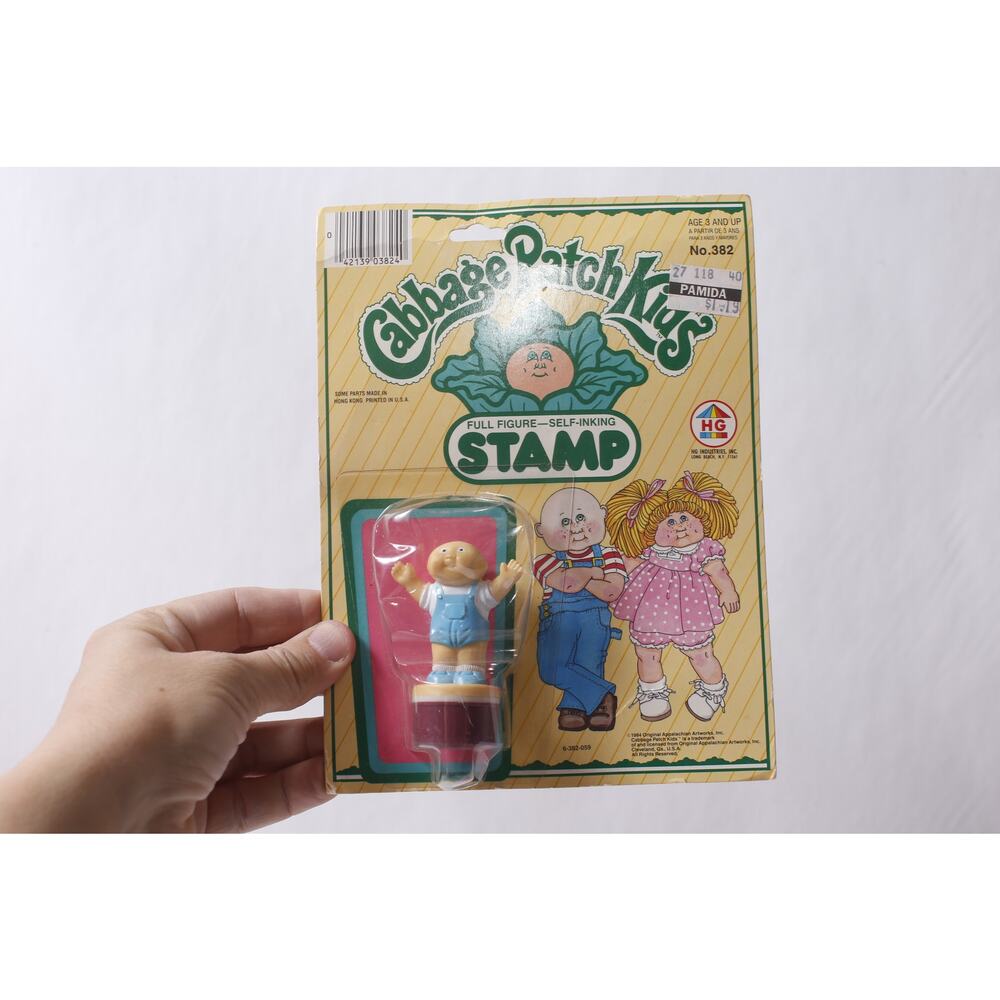 1984 Cabbage Patch Kids Waving Boy Figurine Stamper Self-inking ~ 260514-WH 1370